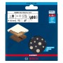 Bosch Expert Netzschleifblatt-Set M480, 7-teilig, Ø 125mm, Körnung K80-180 für Exzenterschleifer.