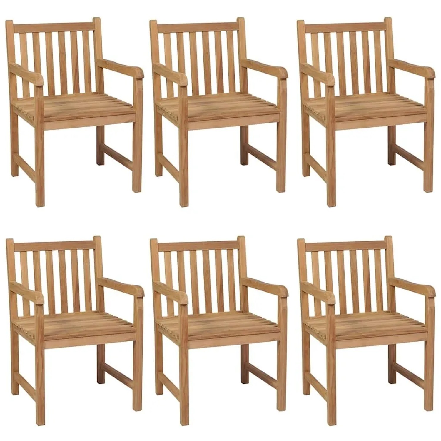 vidaXL 7-Tlg Garten-Ess-Set 140 x 80 cm Massivholz Teak 3059932