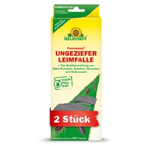 Neudorff Ungezieferleimfalle, 2er-Set zur Schädlingsbekämpfung. Insektizidfrei, ideal für Küche & Bad.