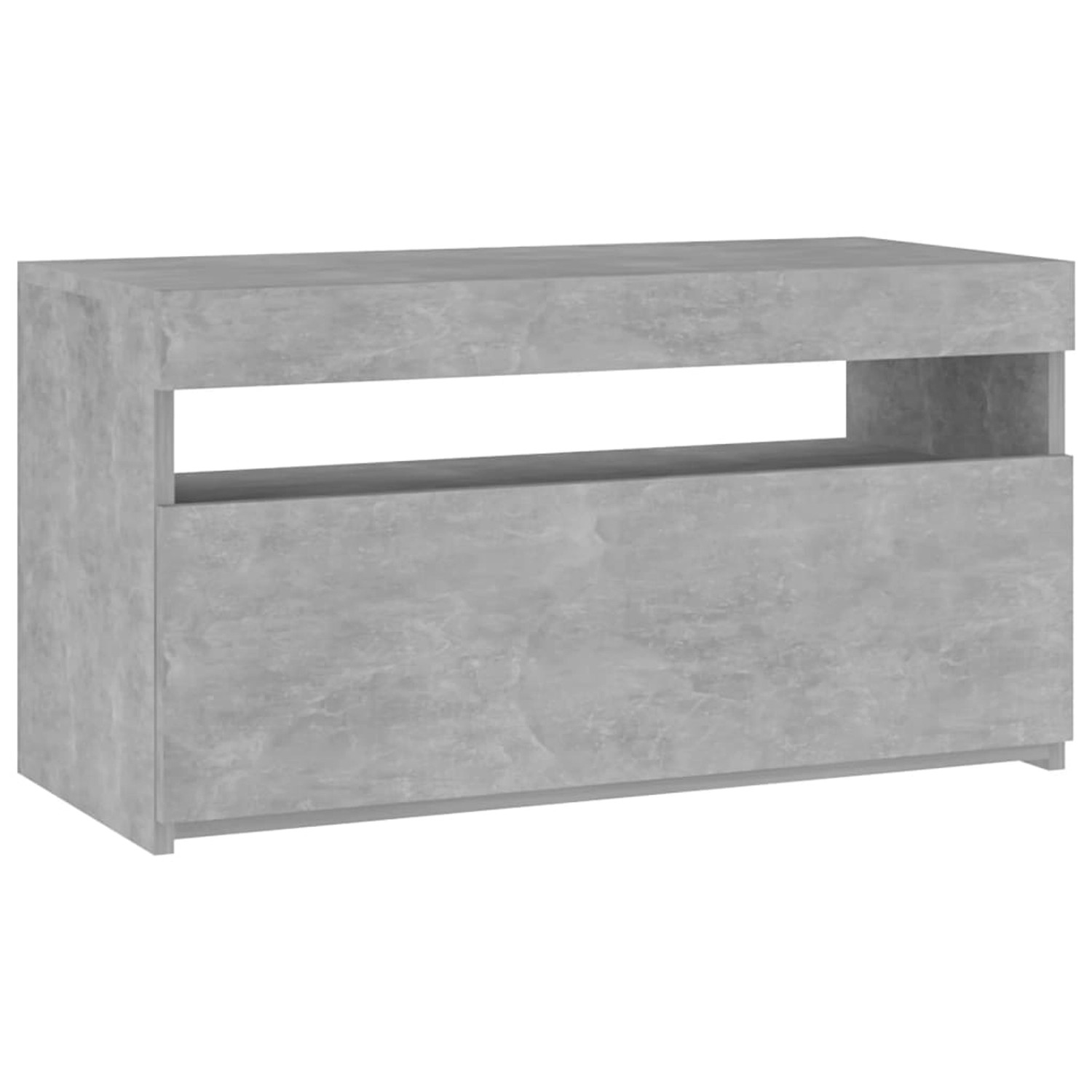 VidaXL TV-Schrank mit LED-Leuchten Betongrau 75x35x40 cm günstig online kaufen