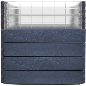 Garantia Hochbeet Ergo Quadro Turbo L 75 Stone mit Wachstumsmodul, Steinoptik.