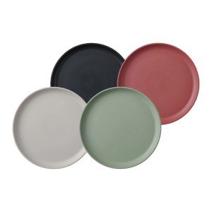 Mepal Silueta Frühstücksteller 4er Set in Mixed Farben: Geschirr für den stilvollen Start in den Tag.