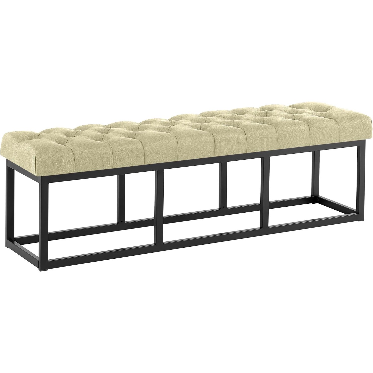 CLP Sitzbank Amun Stoff Schwarz taupe/150 cm