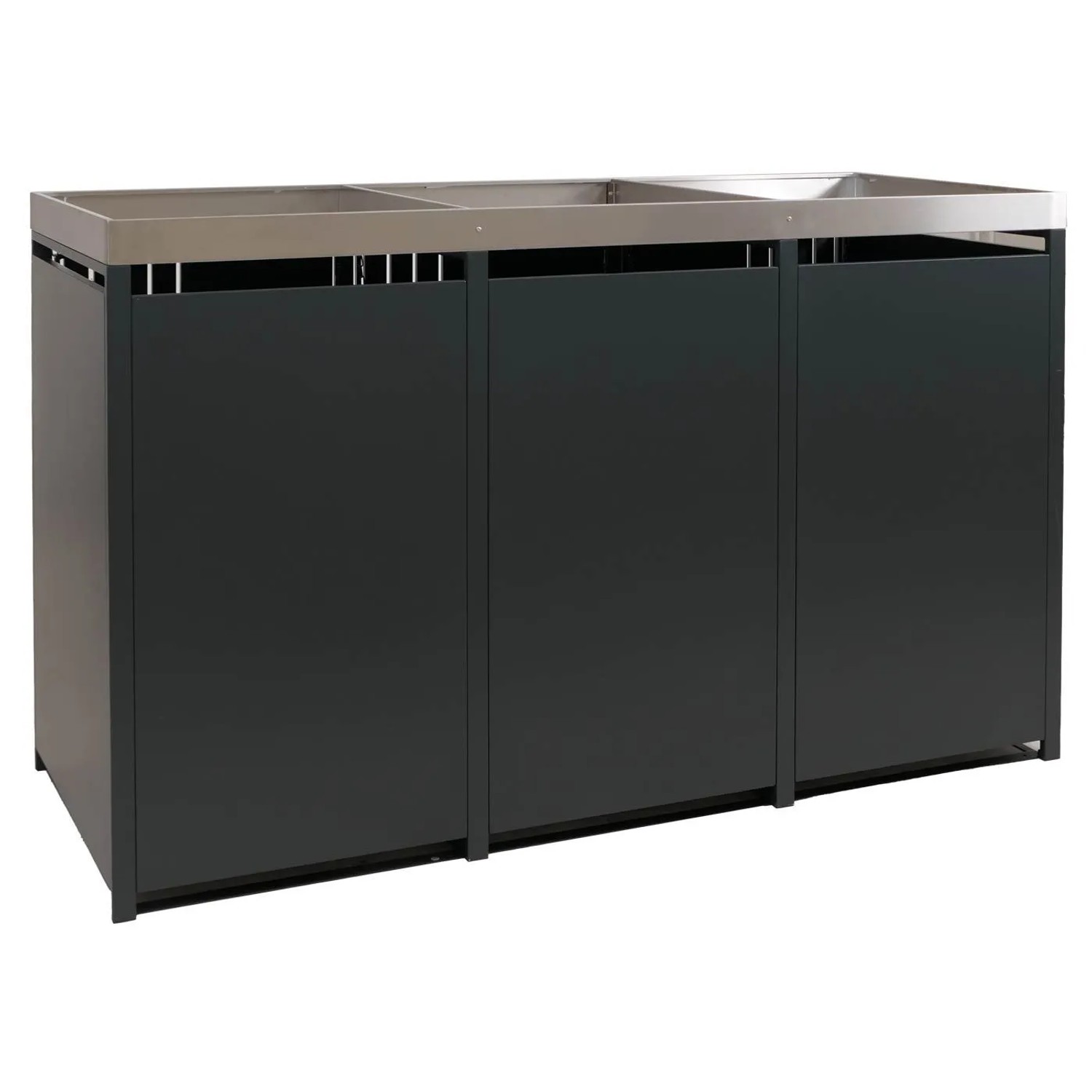 Proregal 3er-Mülltonnenverkleidung Mit Pflanzkasten HxBxT 125x196x84 cm Anthrazit Mülltonne 75kg_8