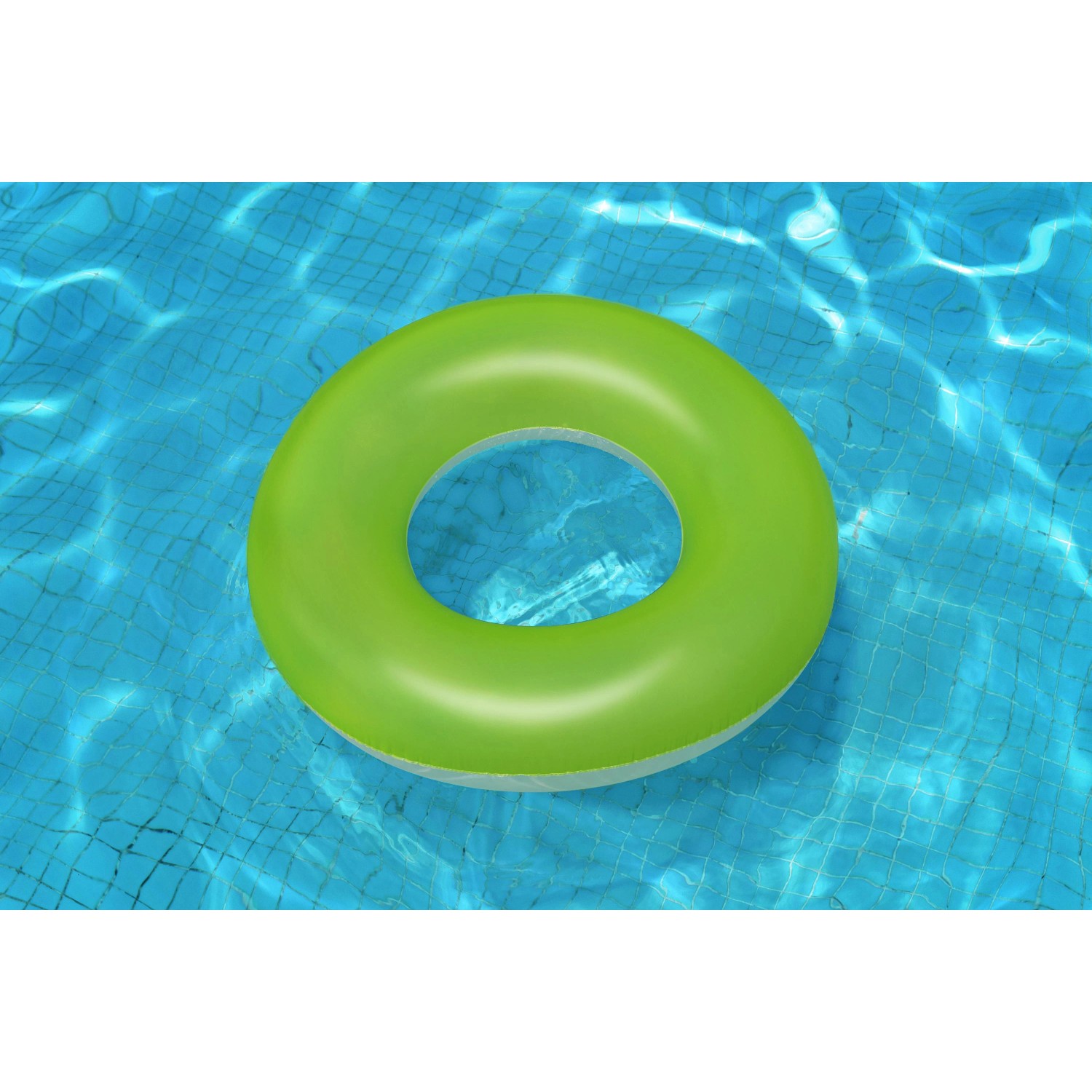 Bestway Schwimmring Frosted, Ø 91 cm, grün, im Pool.