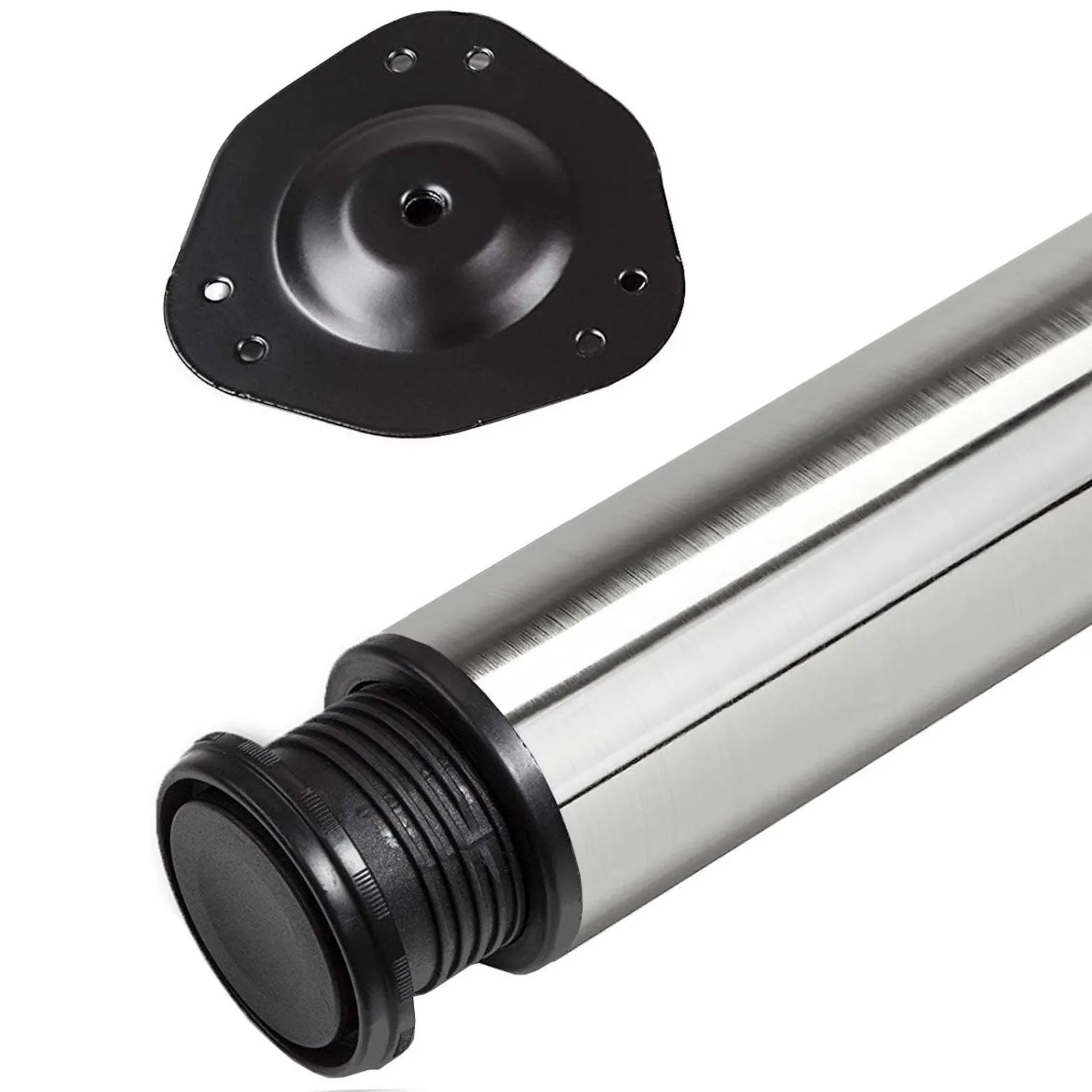 SOTECH 1 Stück Tischbein Höhe 820 mm Ø76 mm Ø80 mm Echt Edelstahl Gebürstet