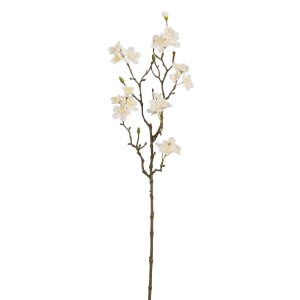 Cremefarbene Mica Kunstblume Kirschblüten, 69 cm, detailreiche Deko für Zuhause.