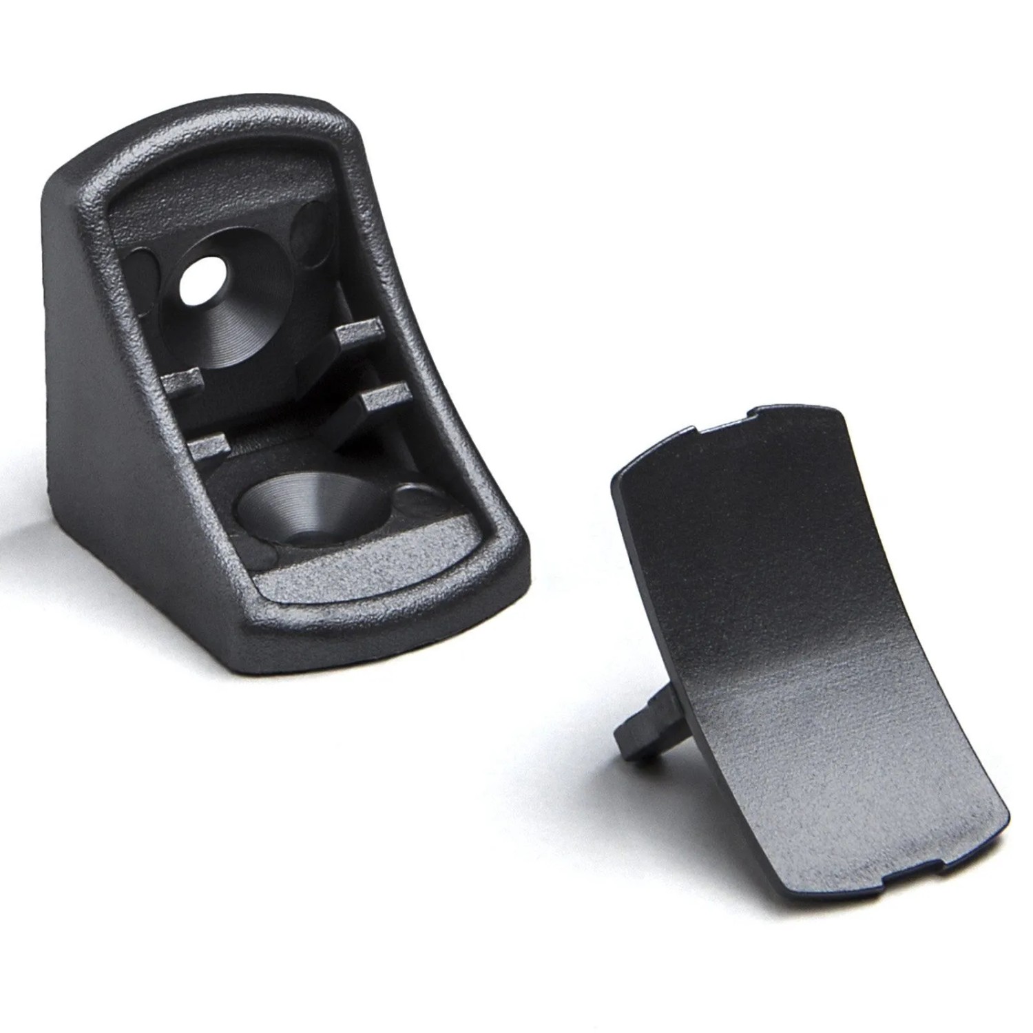 SOTECH 100 Stück Korpusverbinder 24 x 24 x 20 mm mit Abdeckkappe Silber