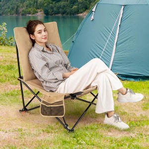 Costway Campingstuhl Faltbar Gepolstert mit Rückenlehne 225 kg