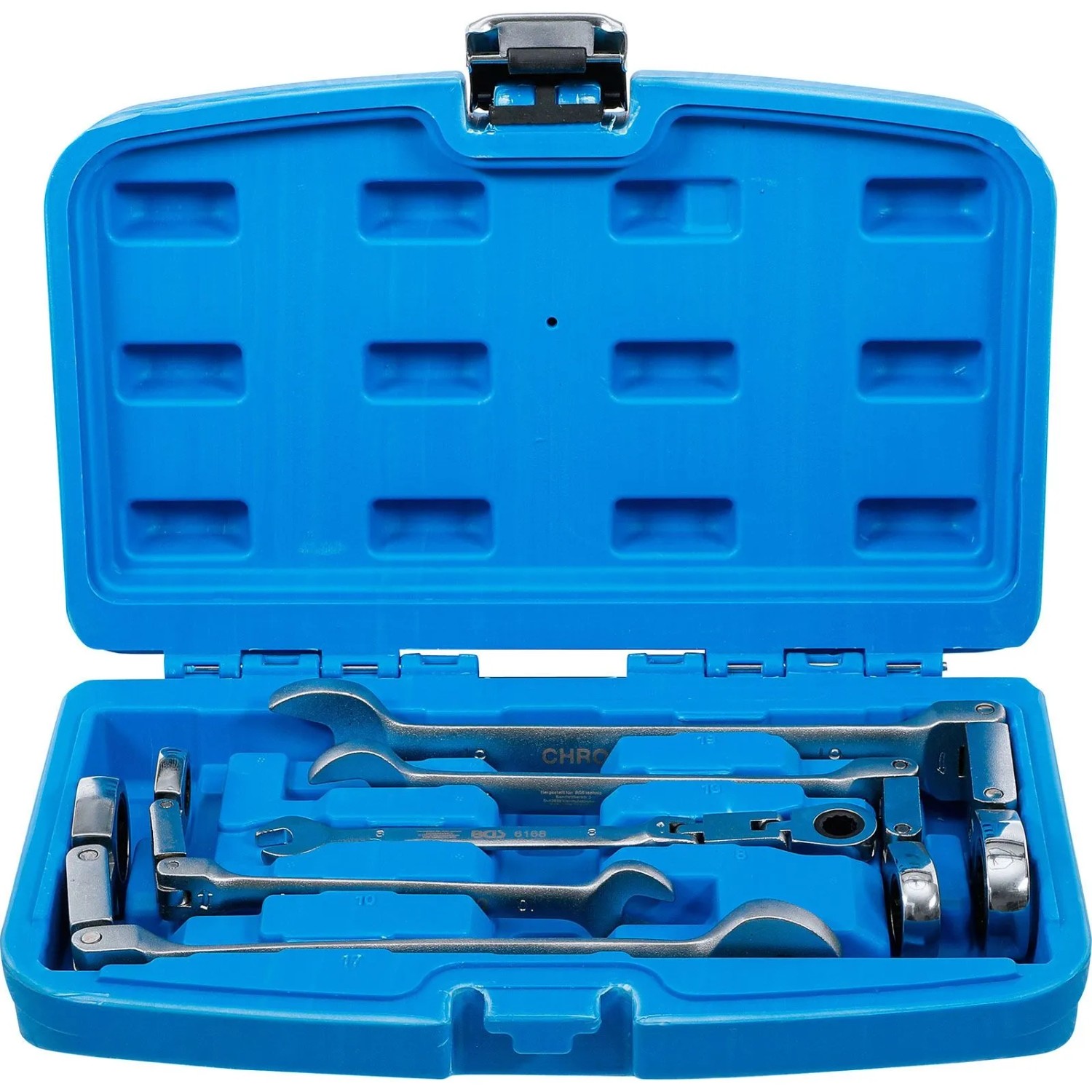 BGS Doppelgelenk Ratschenring Maulschlüssel Satz Abwinkelbar SW 8 19 Mm 5Tlg  6181