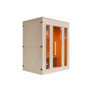 Vente-unique Finnische Sauna Ulvila Naturfarben Hell 150 cm