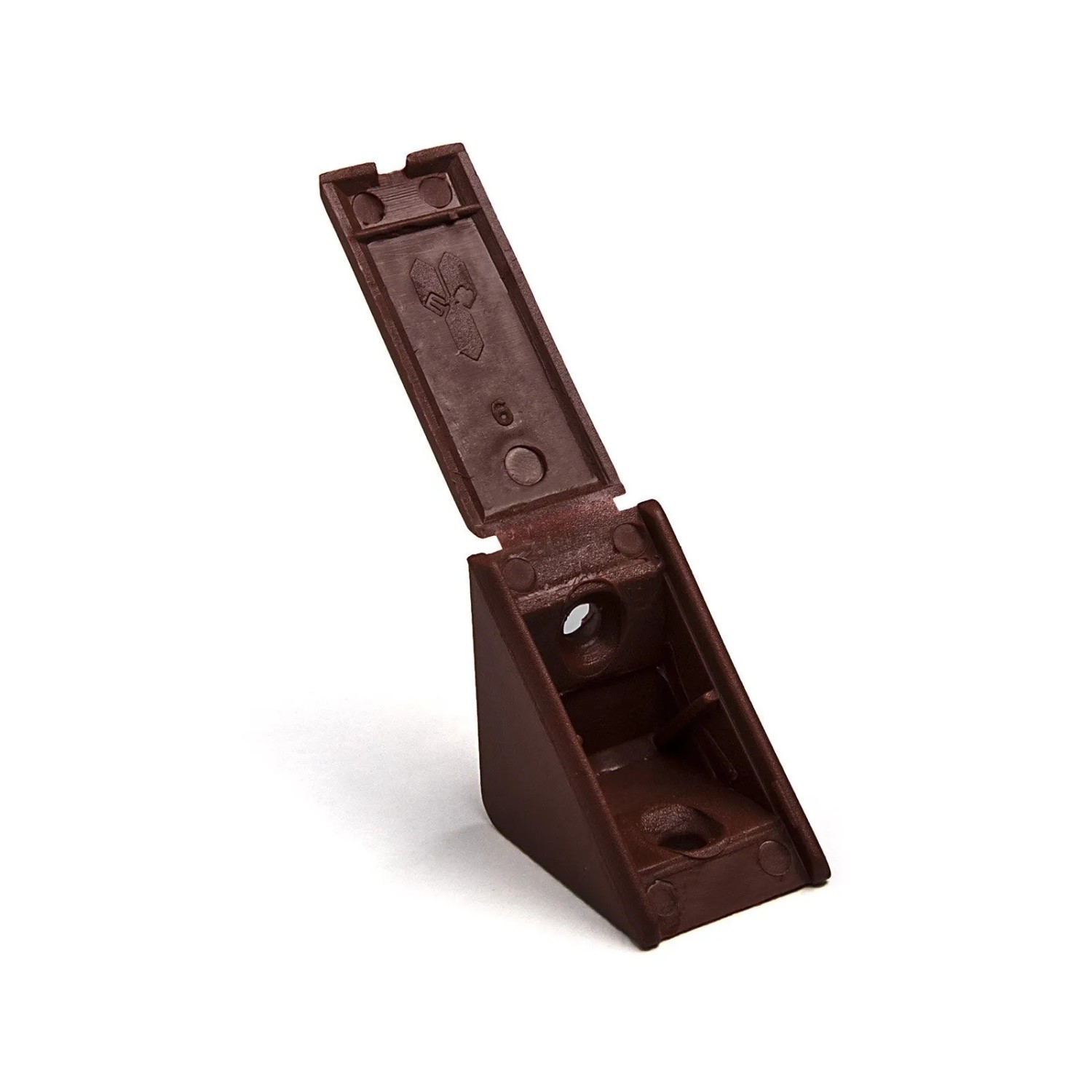 SOTECH 100 Stück Korpusverbinder 27 x 27 x 20 mm mit Klappdeckel Mahagoni
