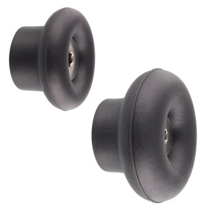 Wagner Wandhaken-Set Dot WH 0200, 4 schwarze Haken aus Elastomer und Stahl.