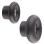Wagner Wandhaken-Set Dot WH 0200, 4 schwarze Haken aus Elastomer und Stahl.