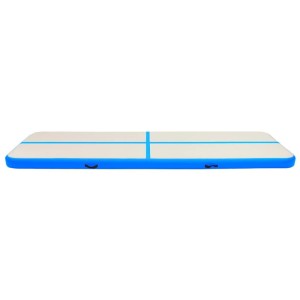 vidaXL Aufblasbare Gymnastikmatte mit Pumpe 600x100x15 cm PVC Blau 92668