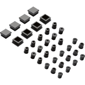 Fußkappen-Set (36-teilig) für Lounge-Set Thompson, Kunststoff, zum Schutz von Möbeln und Böden.