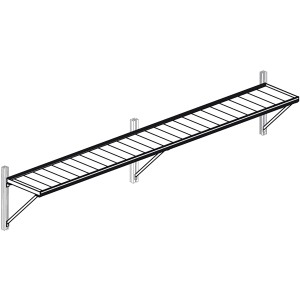 KGT Hängebord Aptasia III-s für Gewächshäuser, Aluminium mit weißen Kunststoffplatten.
