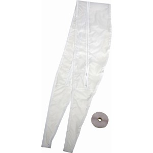 Mobiles Klimagerät Fensterabdichtung aus Nylon mit Reißverschluss und Klettband.