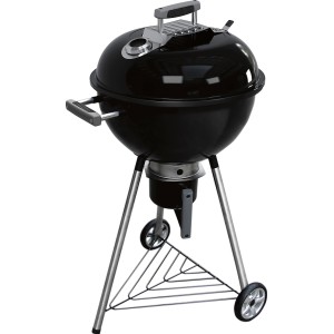 Schwarzer Holzkohle-Kugelgrill North Bay Ø 57 cm mit modularem System und Thermometer.