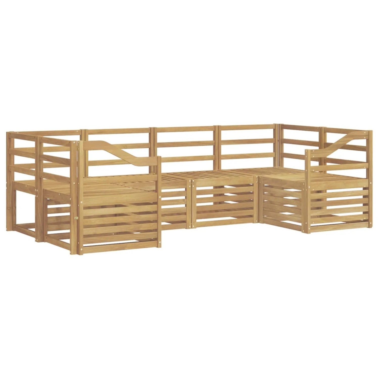 vidaXL Outdoor-Sofagarnitur 6-Tlg Weiß 245 x 126,5 x 73 cm 3392409