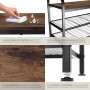 Tectake Schuhregal Southampton Industrial Style Holz und Stahl 91 x 36 x 55 cm Industrial Holz Dunkel Rustikal_5