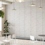 Jangal Wandpaneel Modular Wall Geometric in Platin-Grau mit geometrischem Muster für stilvolle Wandgestaltung.
