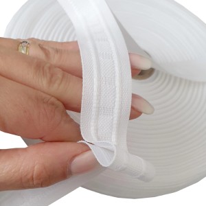 Bestlivings Faltenband, 25mm breit, weiß, 5m Rolle. Gardinenband für Fenstervorhänge.