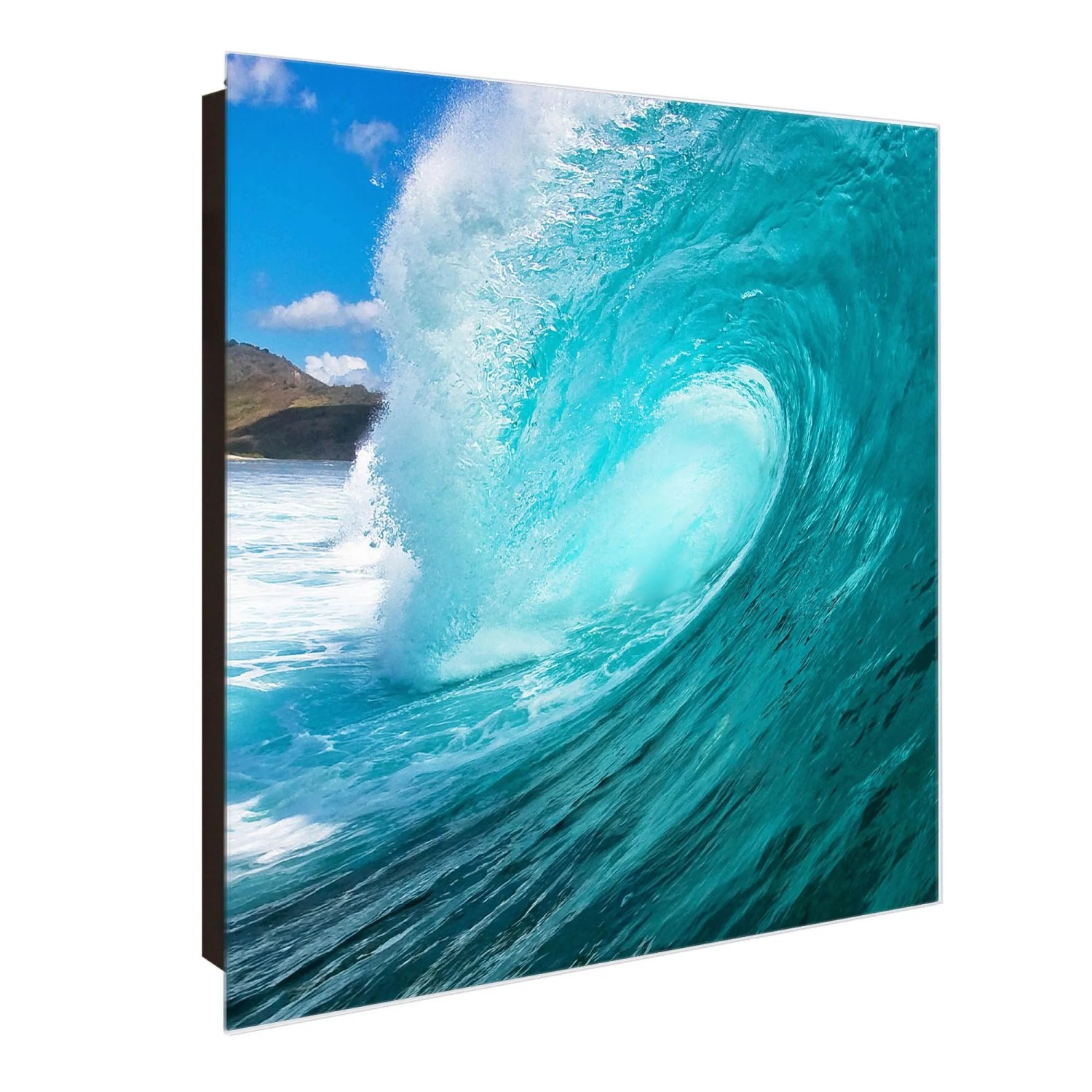 Banjado Großer Schlüsselkasten Glas 30x30cm Schwarz Scharnier Links 50 Hake günstig online kaufen