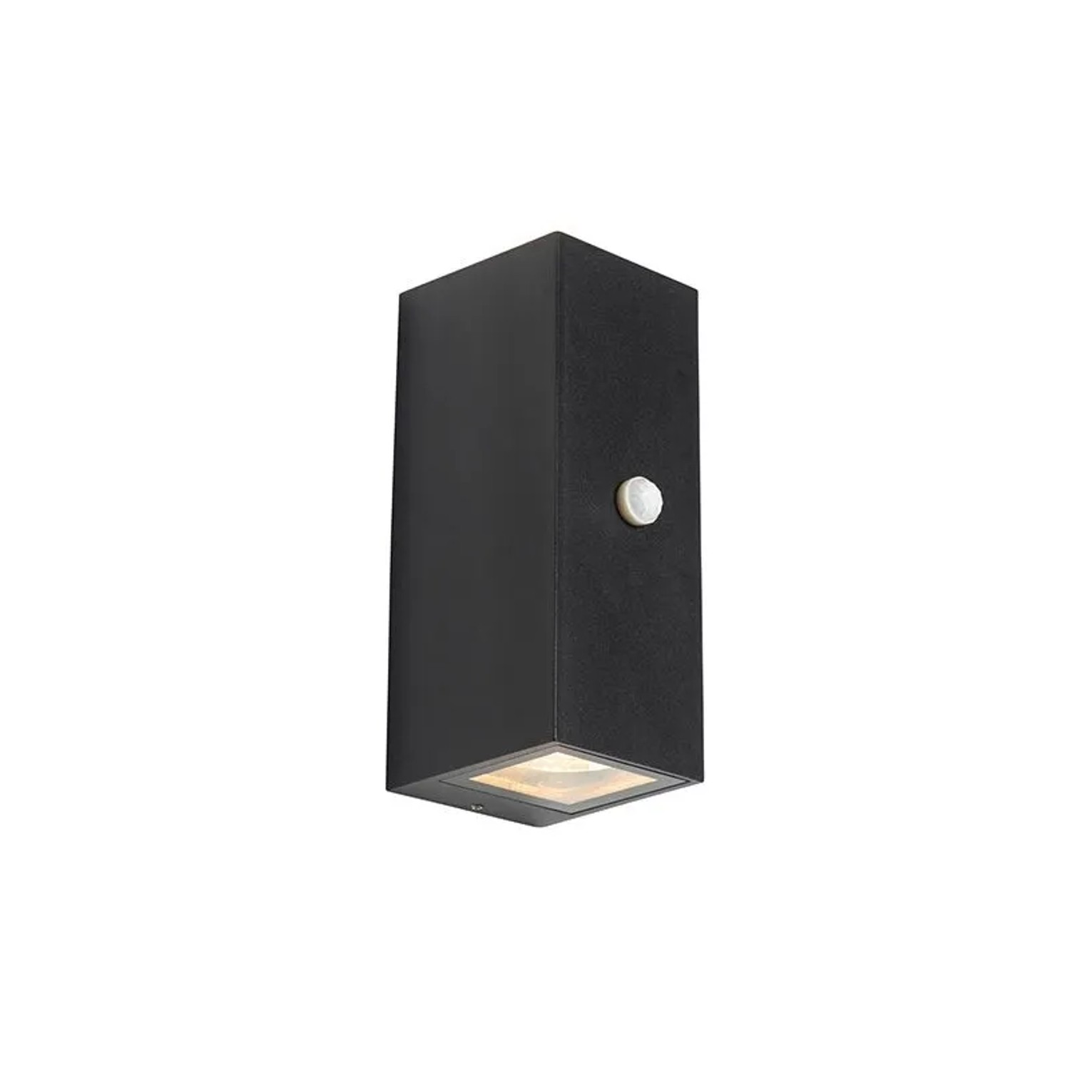 QAZQA Moderne Wandleuchte Schwarz IP44 mit Bewegungsmelder Baleno II