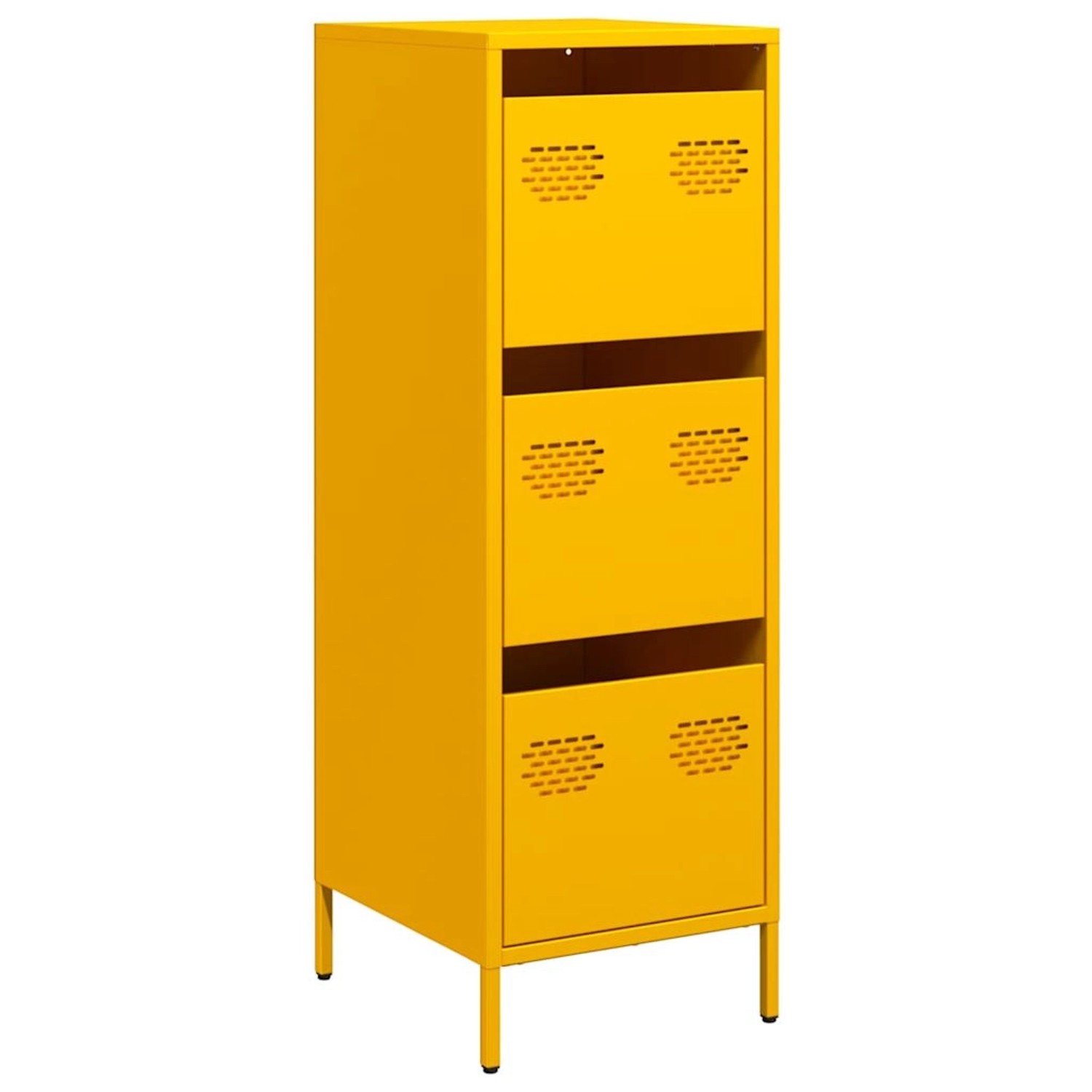 vidaXL Highboard Senfgelb 39x35x103,5 cm Stahl 851403 günstig online kaufen