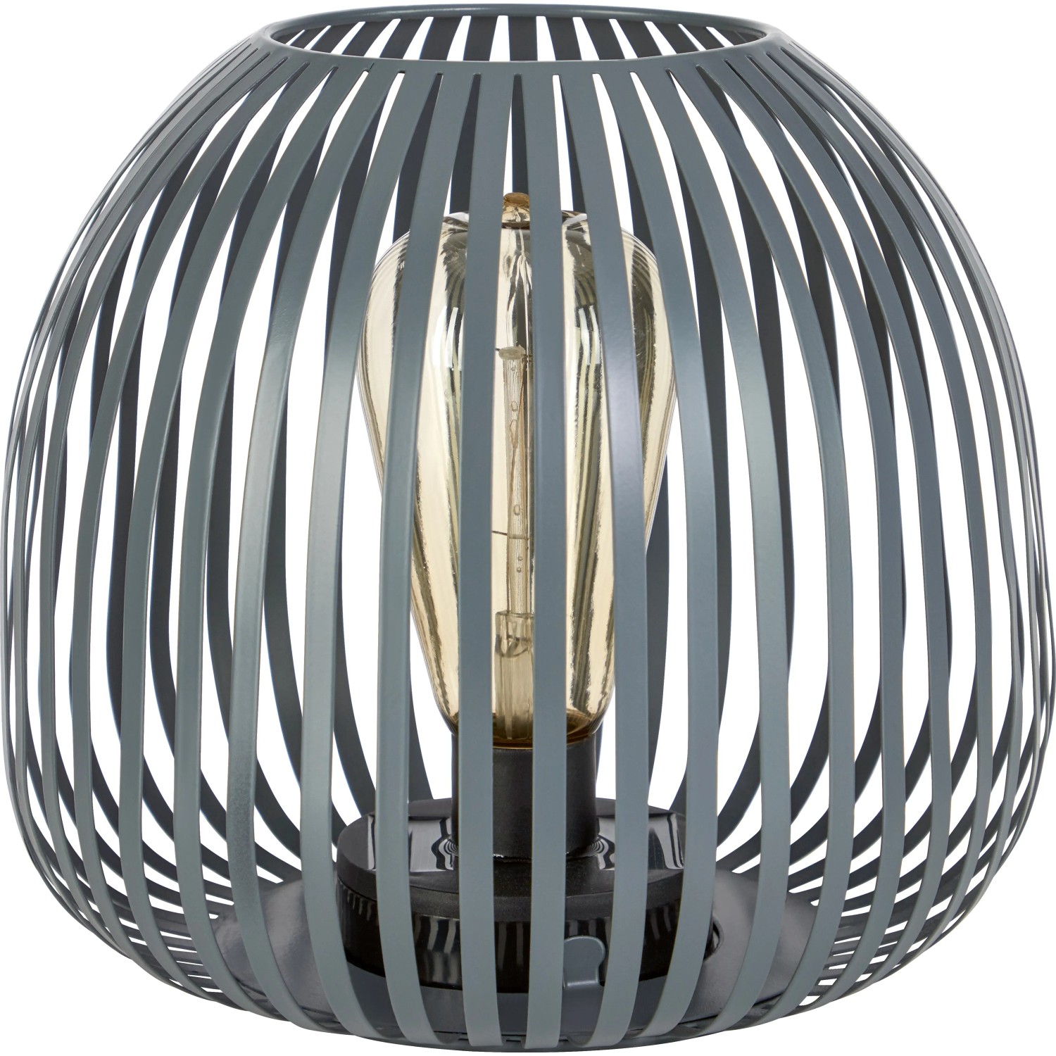 Graue Solar-LED-Dekoleuchte Mereta mit Gitterdesign, Ø 20 cm, für stimmungsvolle Gartenbeleuchtung.