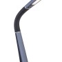 Schwarze Globo LED-Tischleuchte Mitti mit flexiblem Arm und farbigem Lichtring.
