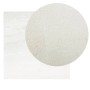Cremefarbener, runder vidaXL Kurzflorteppich OVIEDO, 120x120 cm.