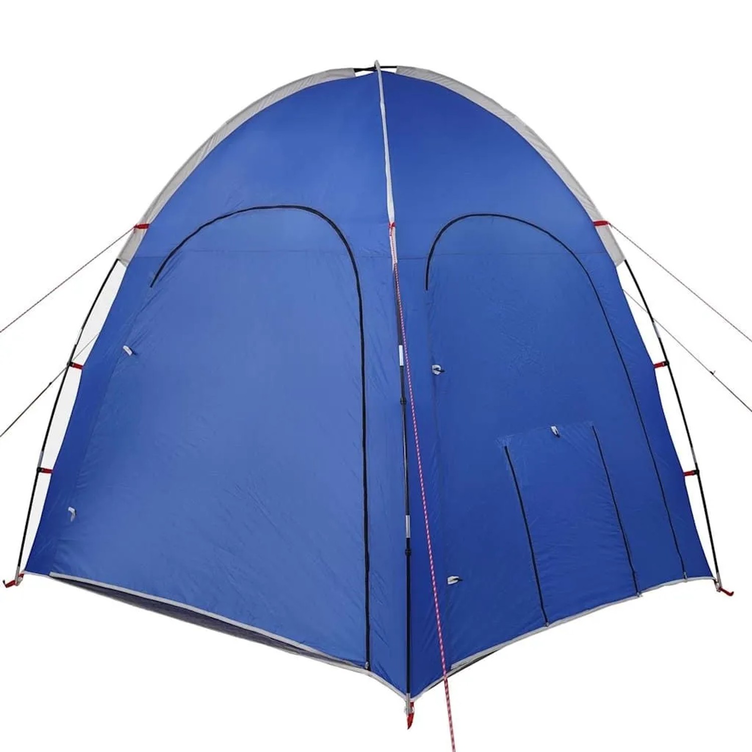 Azurblaues vidaXL Poolzelt in Kuppelform aus Polyester mit Reißverschlüssen für den Garten.