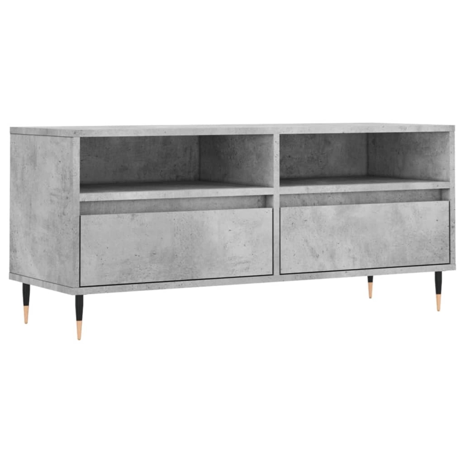 VidaXL TV-Schrank Betongrau 100x34,5x44,5 cm Holzwerkstoff  Modell 4 günstig online kaufen