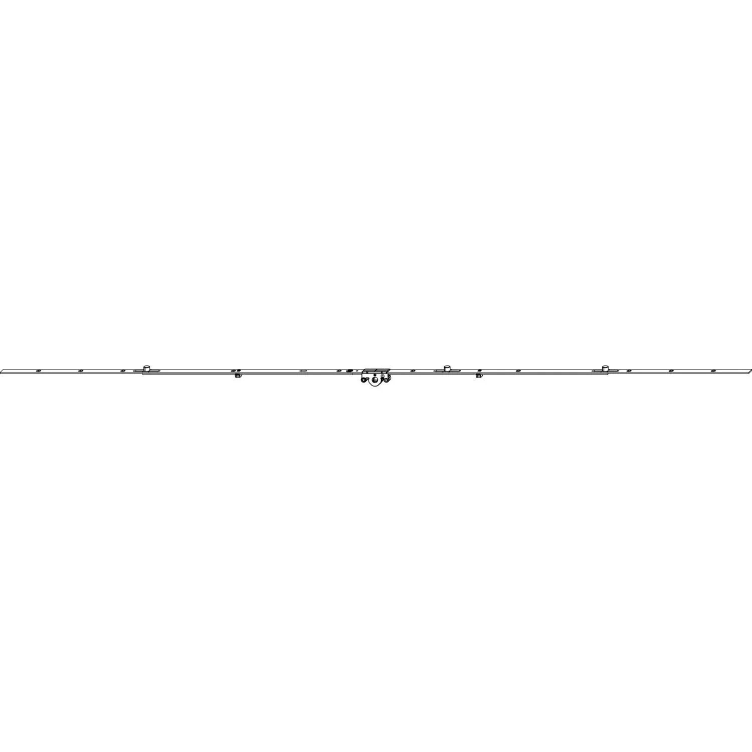 Macomm Kantenverschluss Mittig 3 Verschlusszapfen Dm 15mm Flügelfalzbreite 1001-1400mm