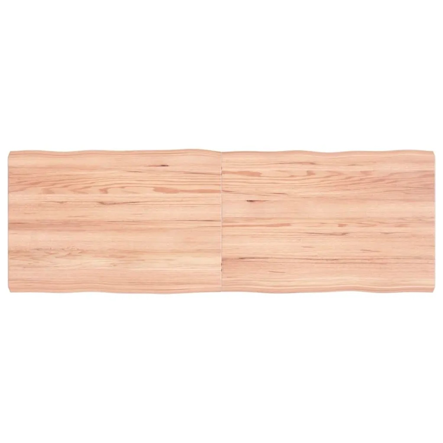 vidaXL Tischplatte 120x40x2-4 cm Massivholz Behandelt Baumkante 363956