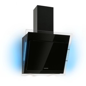 Klarstein Mirage 60 Dunstabzugshaube 550m³/h Touch-Panel RGB-Ambiente-Licht Glas Schwarz