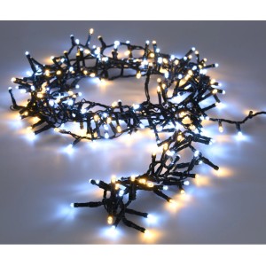 Lichterkette mit 400 LEDs in Weiß und Warmweiß, 8 m lang, für Innen und Außen.