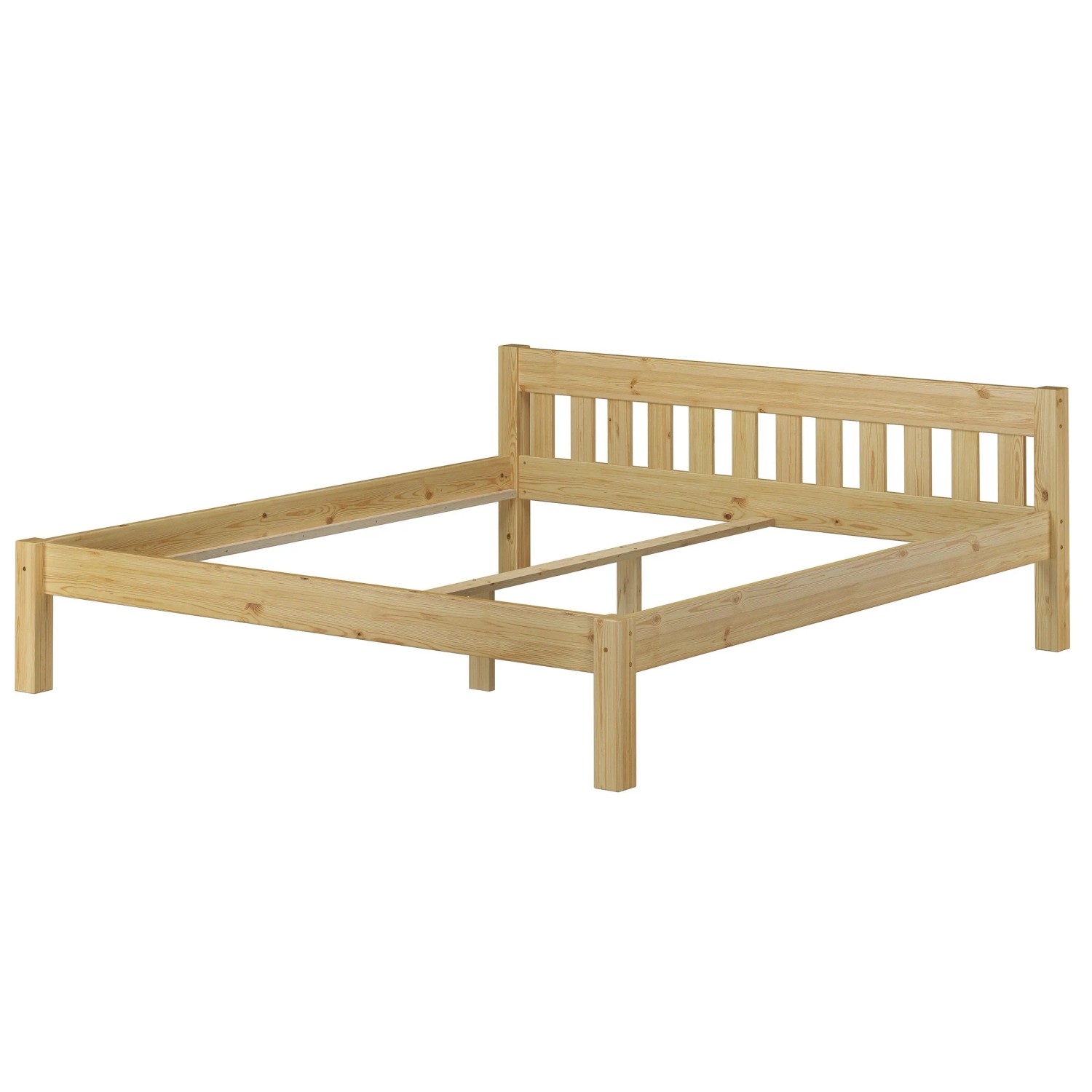 Erst-Holz Stabiles Ehebett Holzbett Gästebett 180 cm x 200 cm Kiefer Massiv Modell 38 Rollrost inkl.