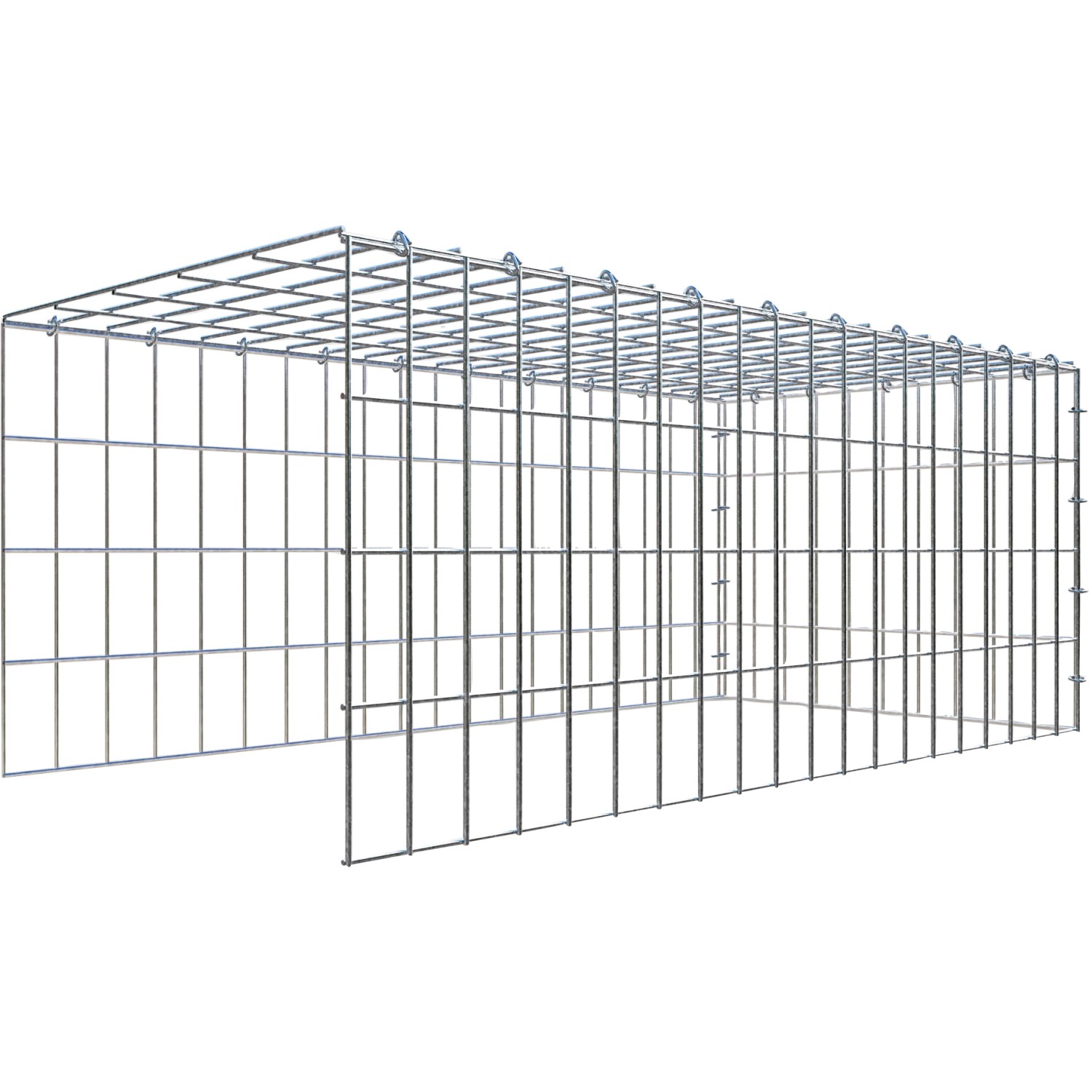 Gabiona C-Ring-Gabione-Anbaukorb Typ 4 40 x 100 x 50 cm Maschenw 5 x 10 cm