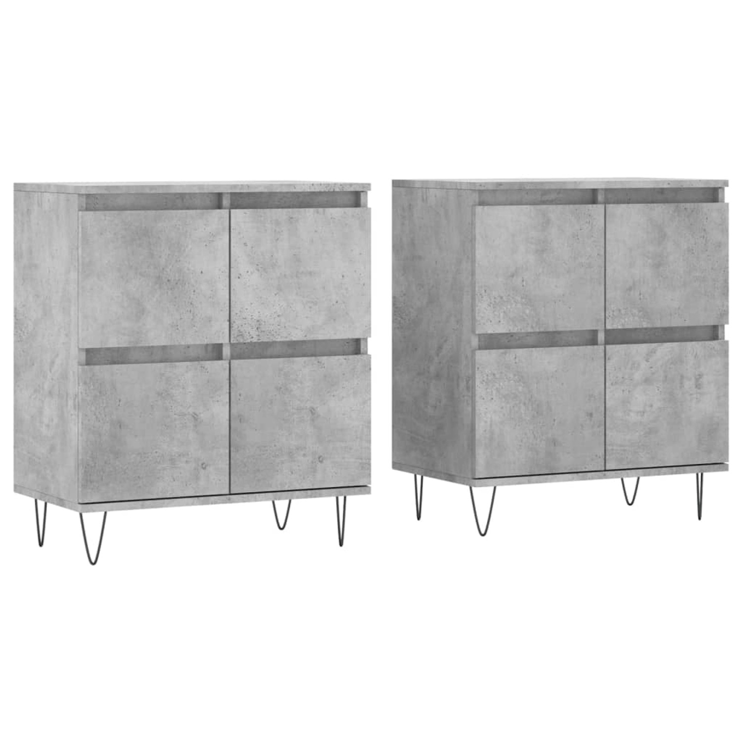 vidaXL Sideboards 2 Stk Betongrau Holzwerkstoff 3190177 günstig online kaufen
