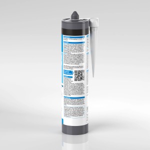 Knauf Sanitär-Silikon Samtschwarz, 300ml Kartusche für Bad und Küche.