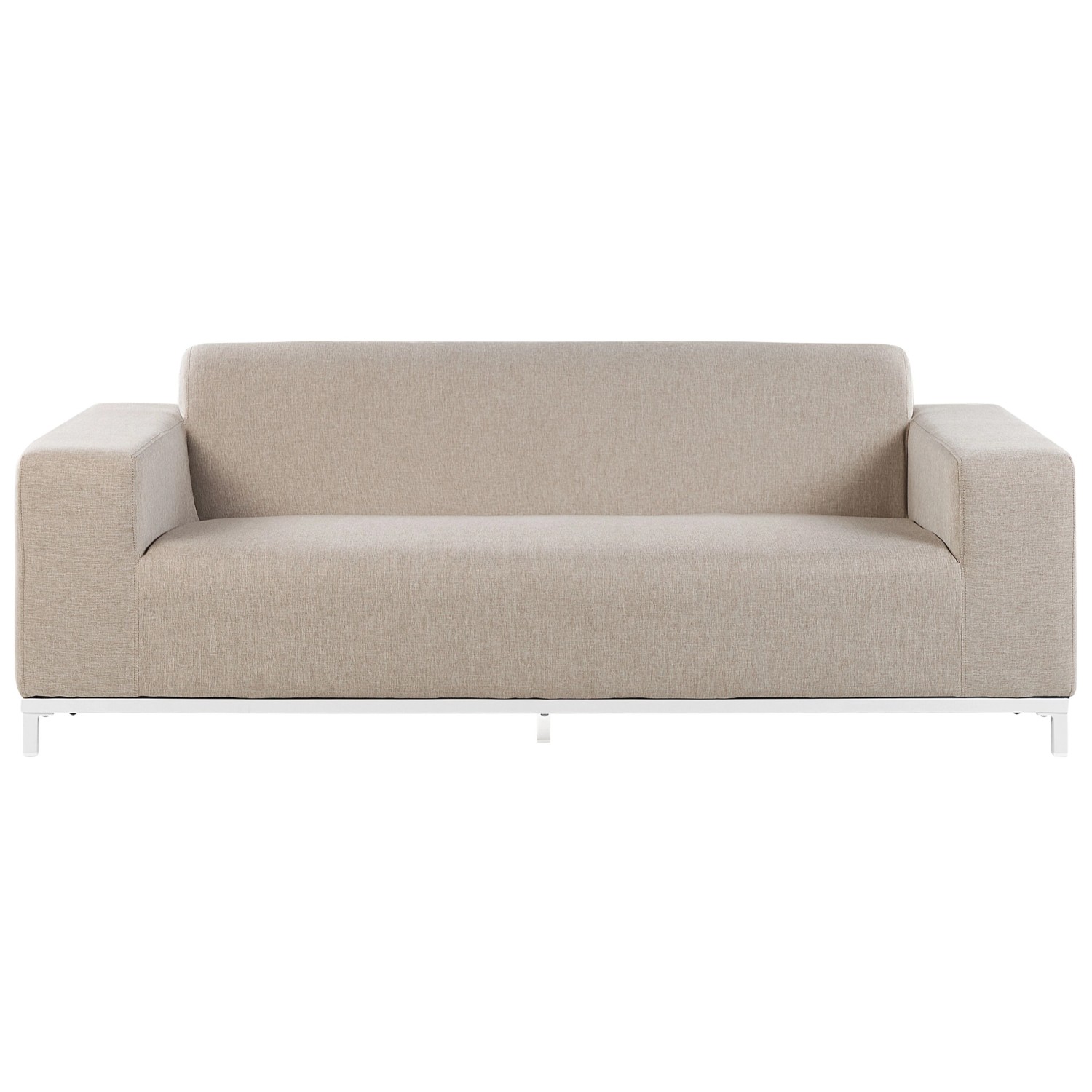 Beliani Gartensofa Beige Weiss 84x186x68 günstig online kaufen