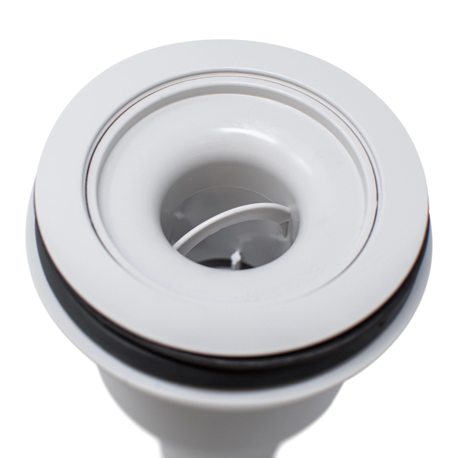 Schulte Ablauf senkrecht für extra-flache Duschwannen, weiß, mit Haarsieb.