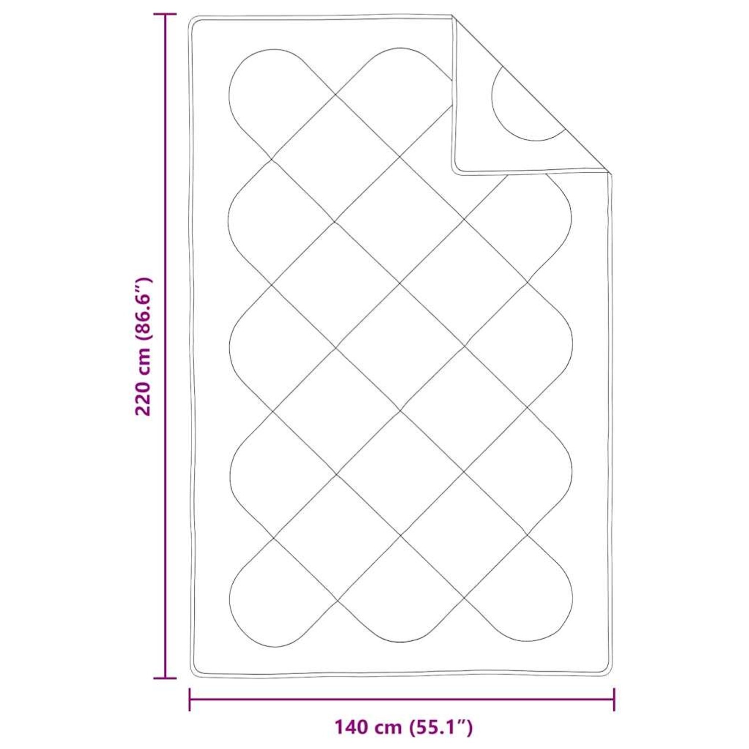vidaXL Ganzjahresbettdecke mit Kissen 2-Tlg Weiß Mikrofaser 3376566_14