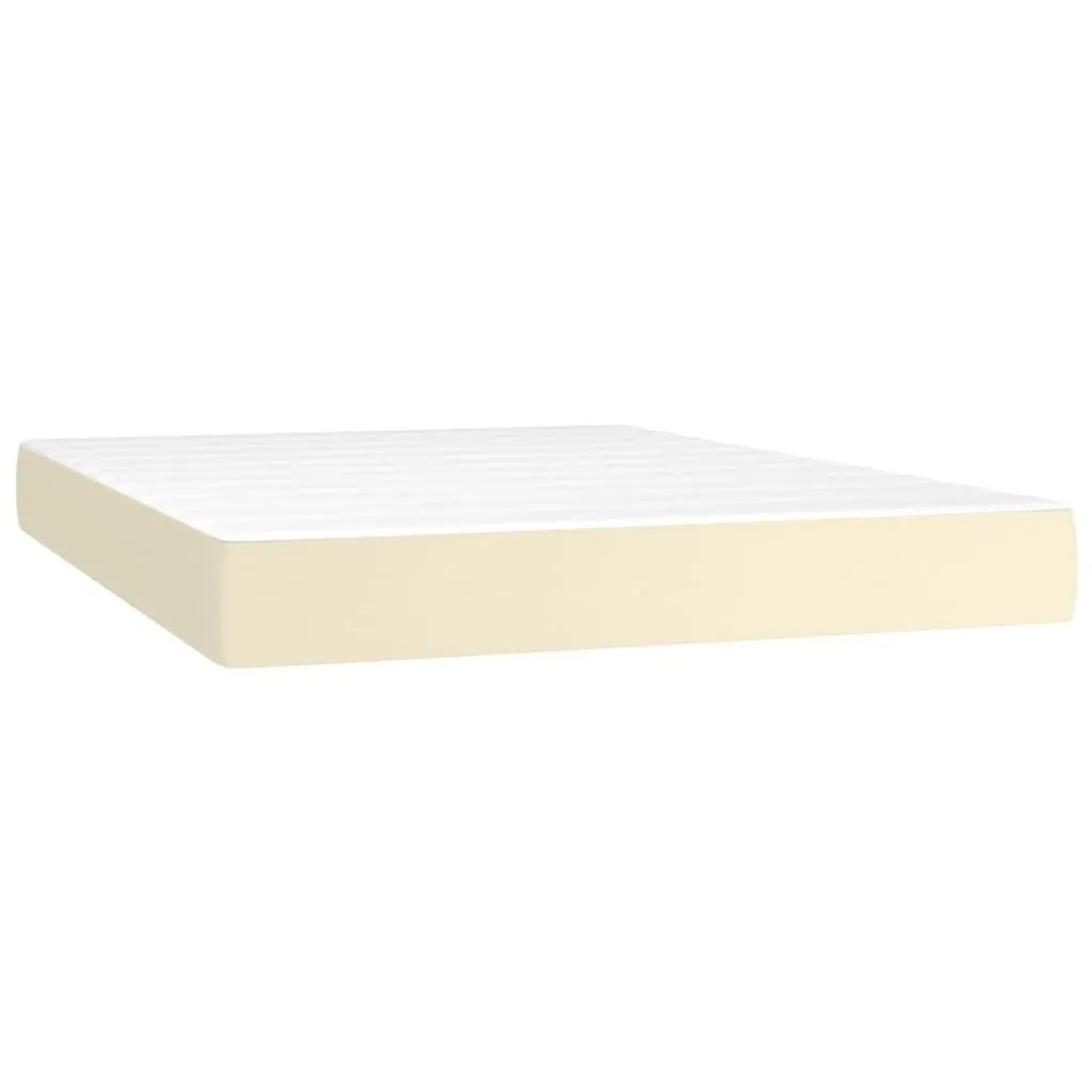 vidaXL Taschenfederkernmatratze Mittel Creme 140x190x20 cm Kunstleder 347784