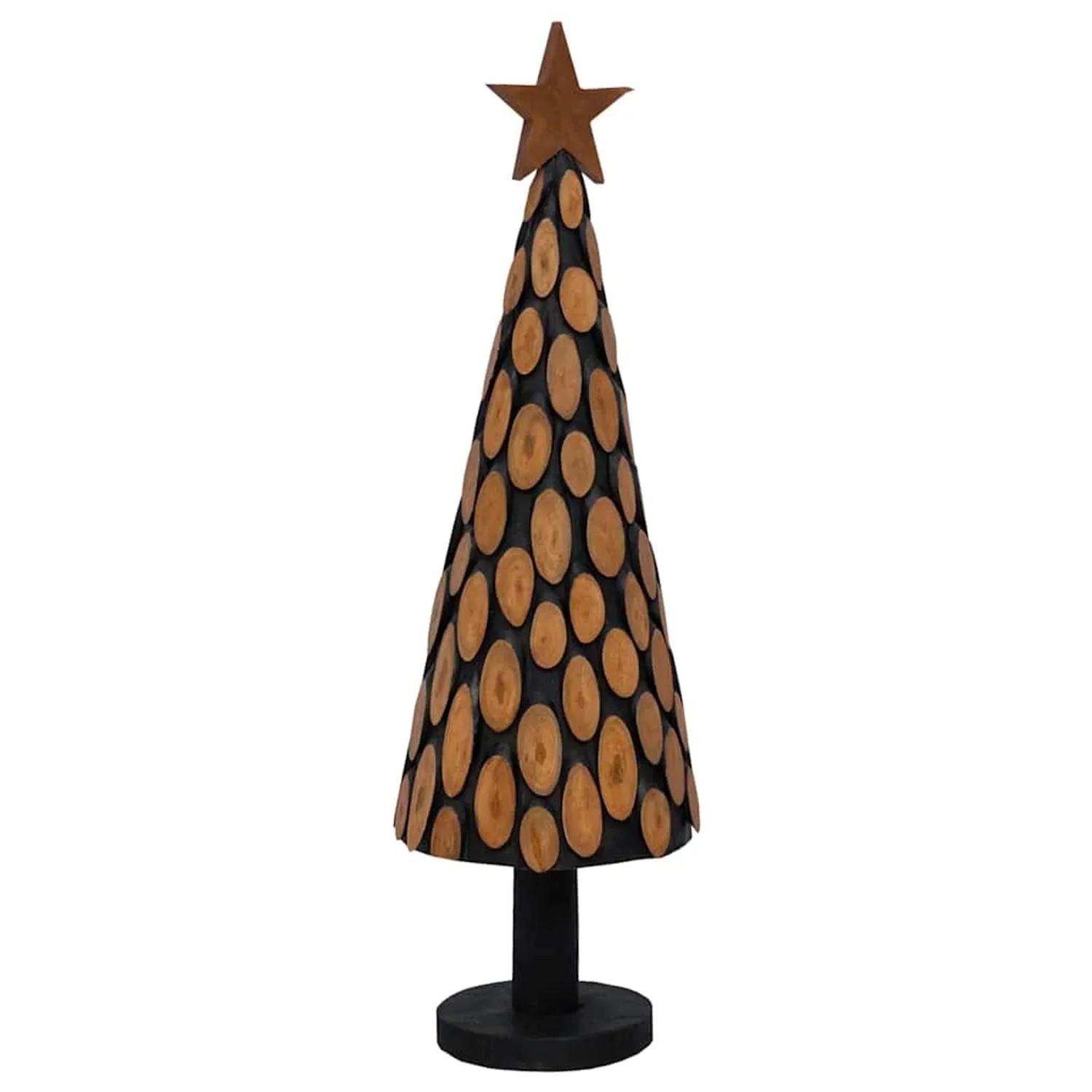 vidaXL Weihnachtsbaum mit Ständer Braun 150 cm Massivholz Teak 42017946