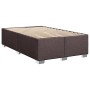 Boxspringbett in Dunkelbraun, Stoffbezug, ohne Matratze. Bett für erholsamen Schlaf.
