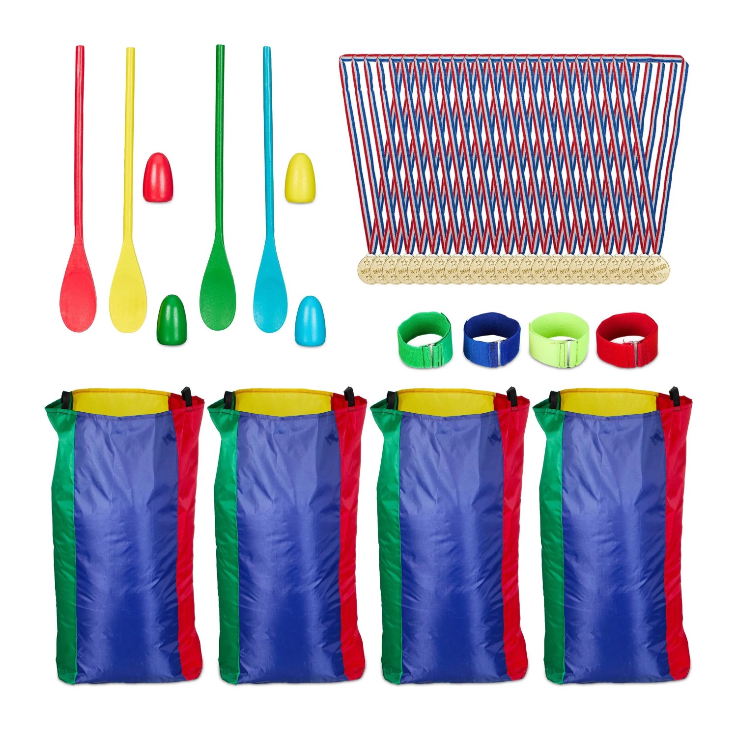 Relaxdays Kinderspielset Polyester Kunststoff Holz Bunt 90 cm x 50 cm x 40 cm